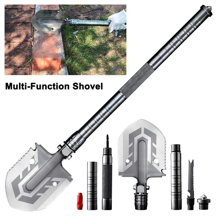 Folding Shovel Military Survival Shovel Multi Tool Portable Tactical Entrenching Tool Camping Hiking Fishing Emergency