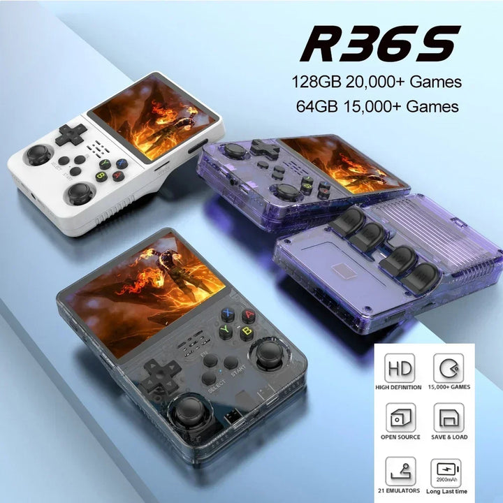 Retro R36S Handheld Game Console – Play Classic Games Anywhere!